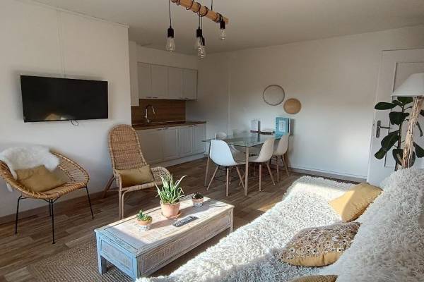 Photo Appartement avec une chambre avec un lit en 160 à Amneville -Cas-